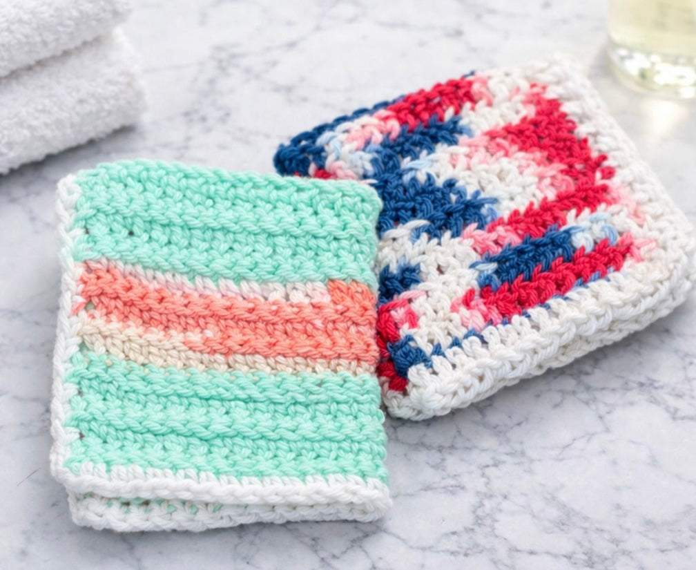 Handmade Crocheted Washcloths – Soft, Durable & Reusable