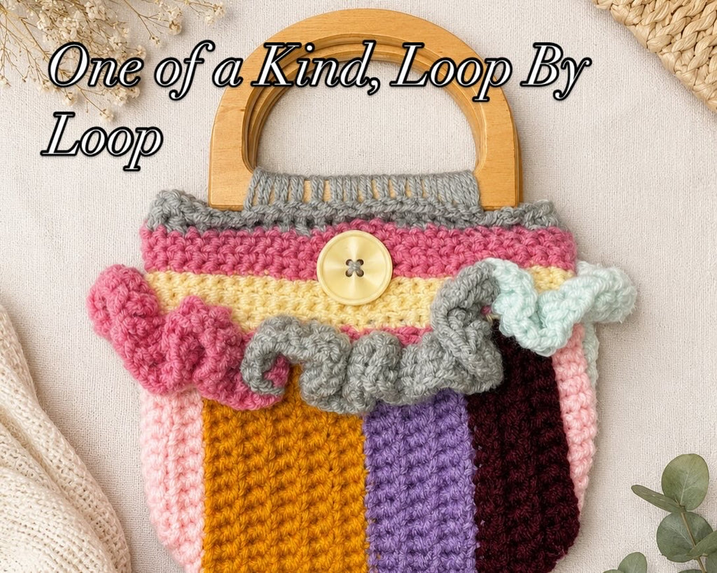 Custom Scrap Yarn Crochet Handbag | One-of-a-Kind Boho Purse