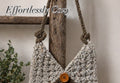 Custom Crochet Boho Bag – Handmade Rustic Shoulder Bag – Custom Colors Available