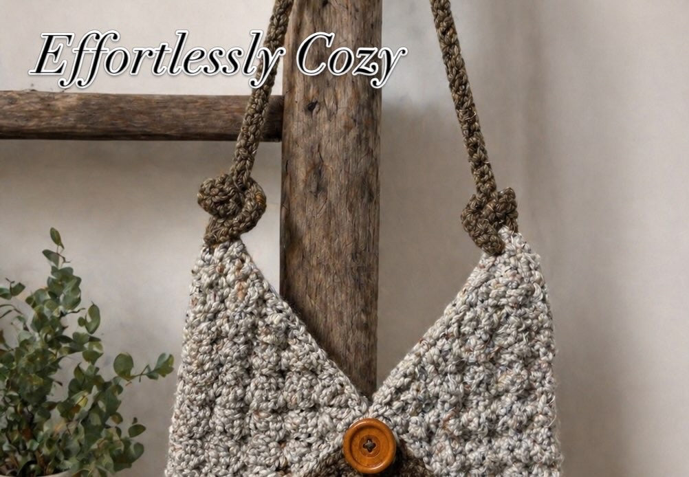 Custom Crochet Boho Bag – Handmade Rustic Shoulder Bag – Custom Colors Available