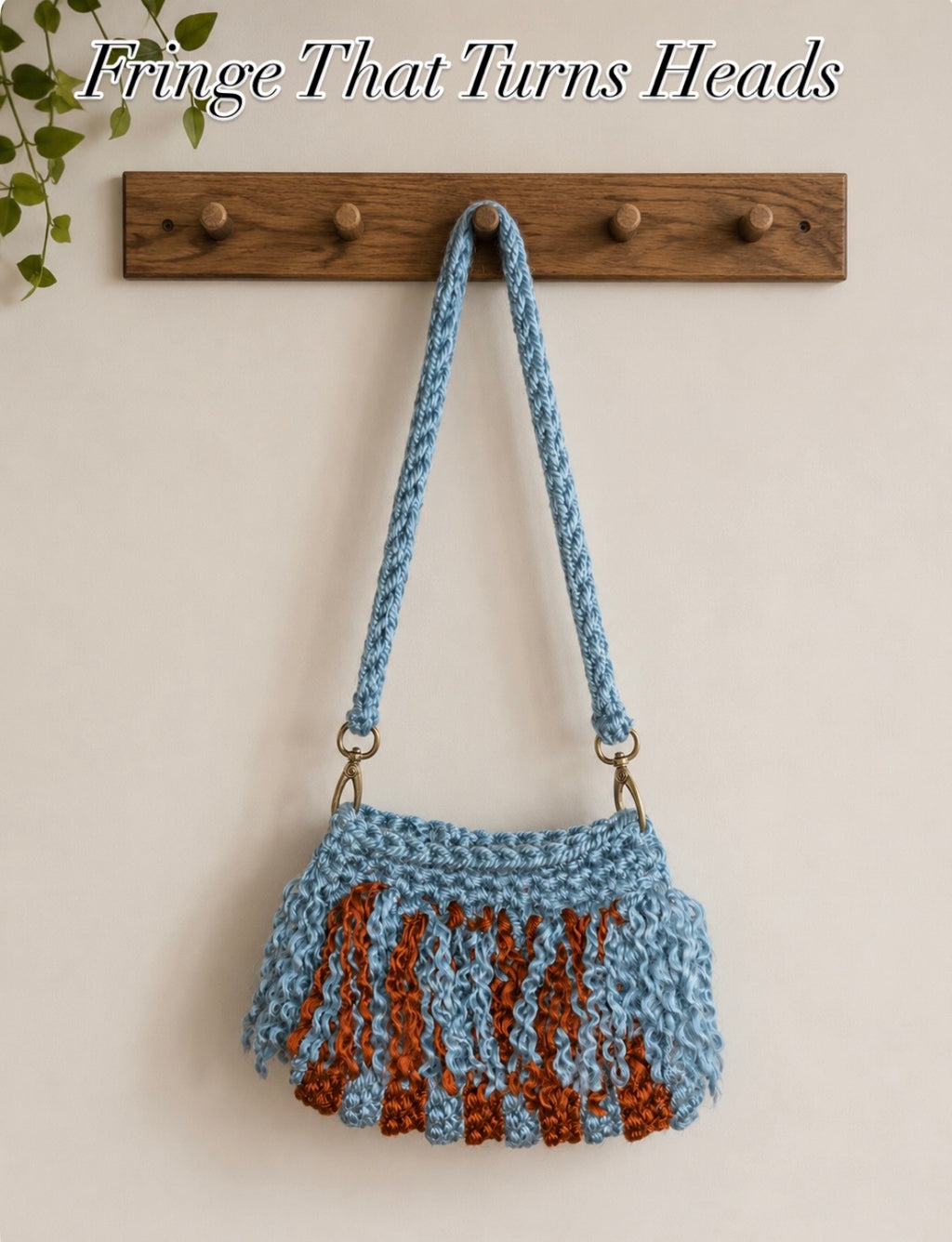 One-of-a-Kind Handmade Fringe Crochet Wristlet | Boho Tassel Handba