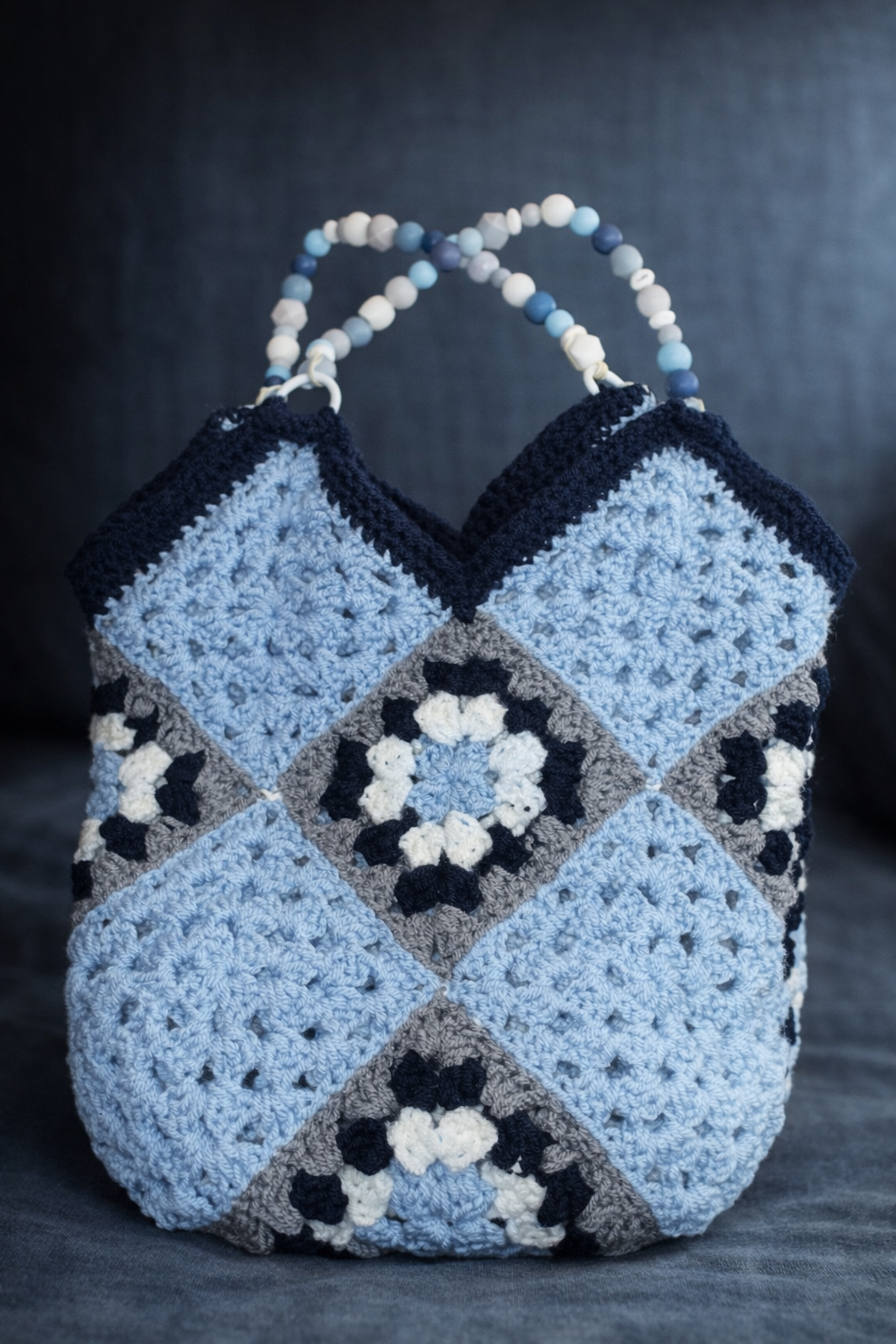 Custom Granny Square Crochet Bag – Handmade Boho Purse – Beaded or Crochet Strap & Handle Options
