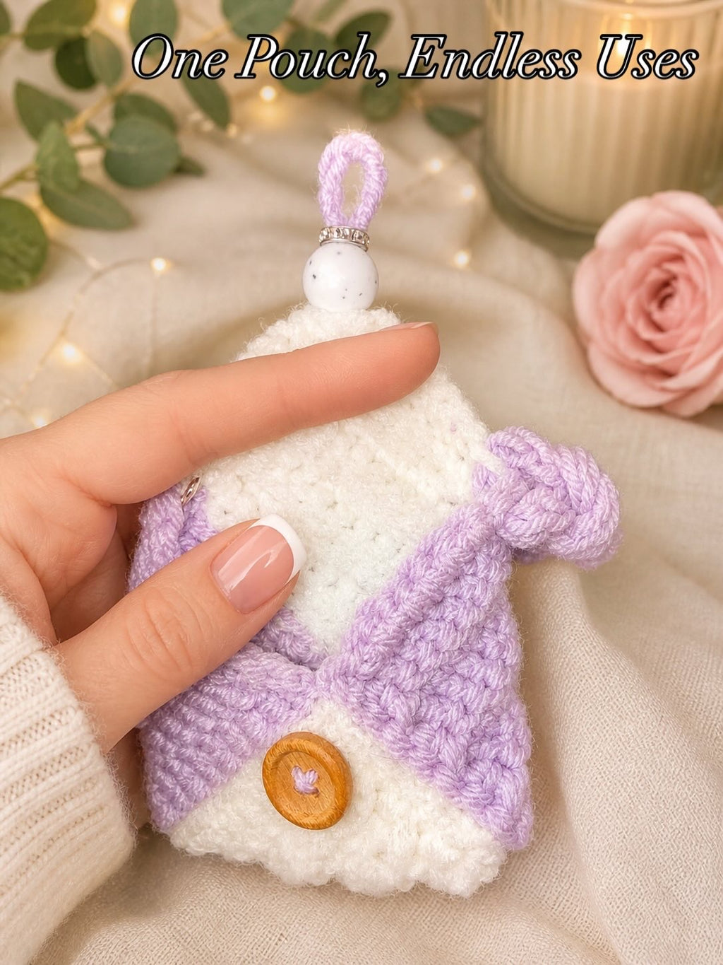 Crochet Earbud Case | Handmade Pouch with Custom Color Options