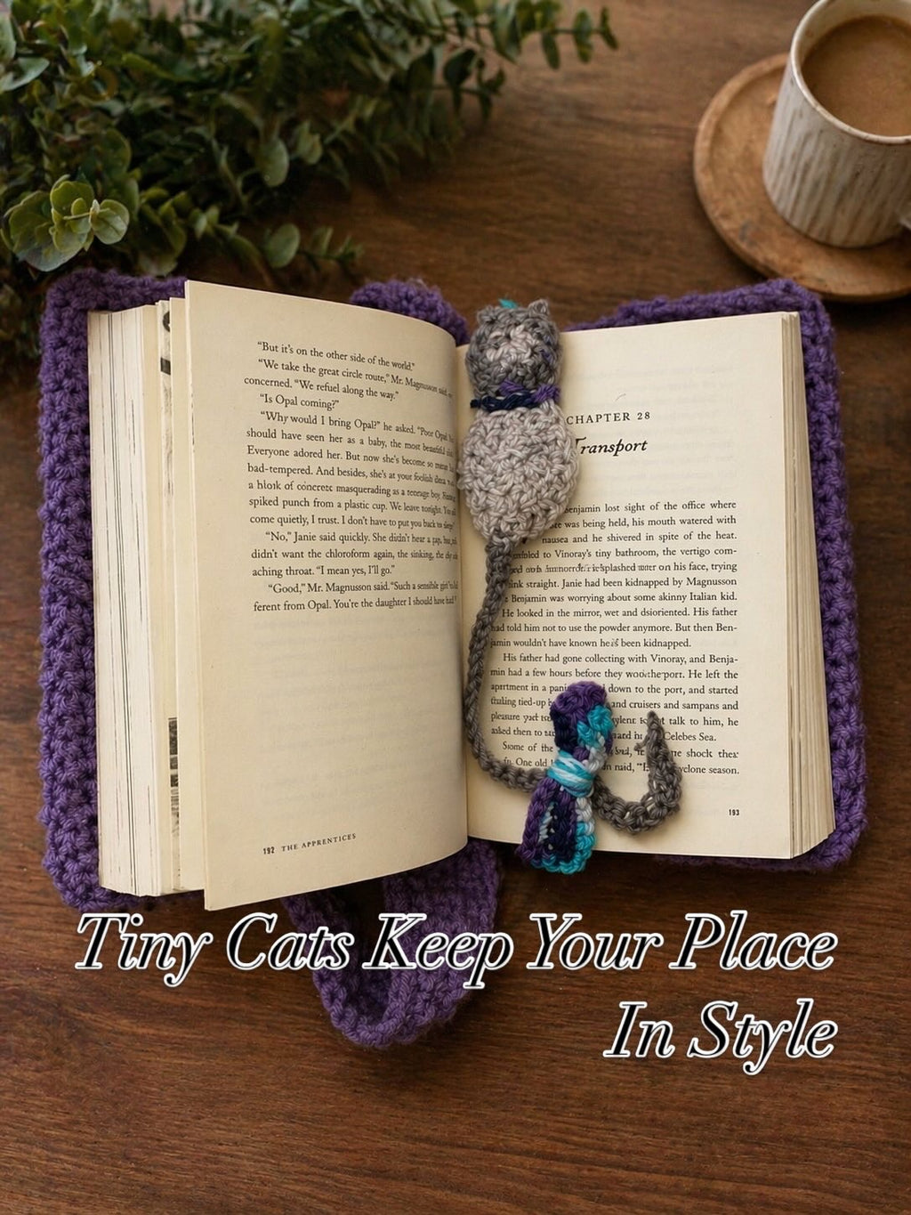 Crochet Cat Bookmarks | Handmade Kitty Bookmarks with Bow Options