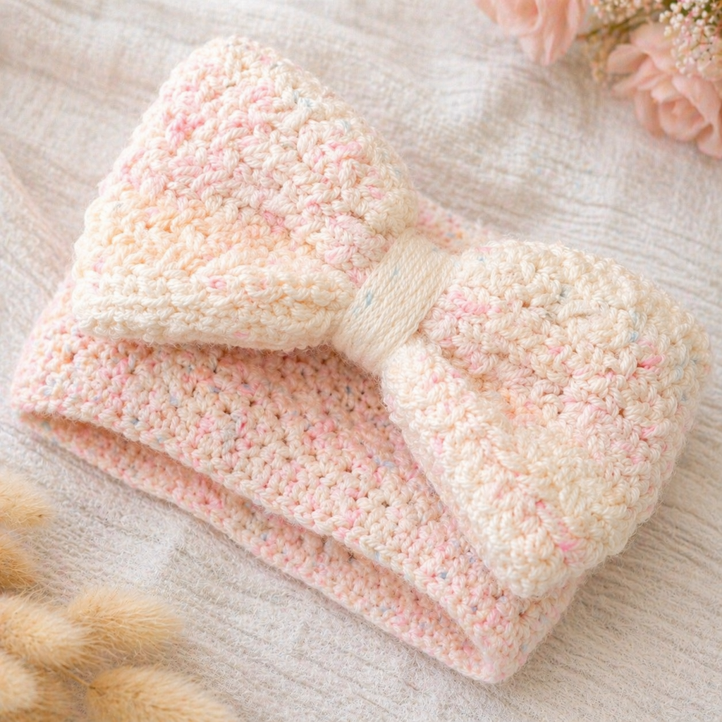 Handmade Crochet Baby Hat with or without bow