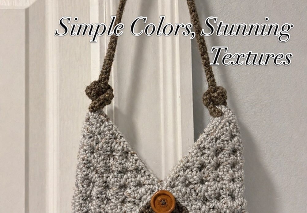 Custom Crochet Boho Bag – Handmade Rustic Shoulder Bag – Custom Colors Available