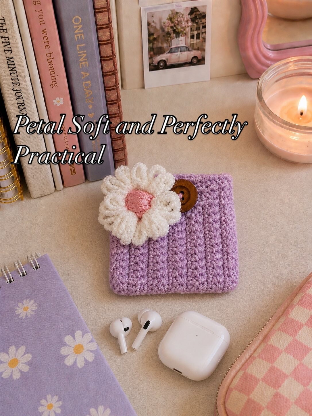 Crochet Earbud Case | Handmade Pouch with Custom Color Options