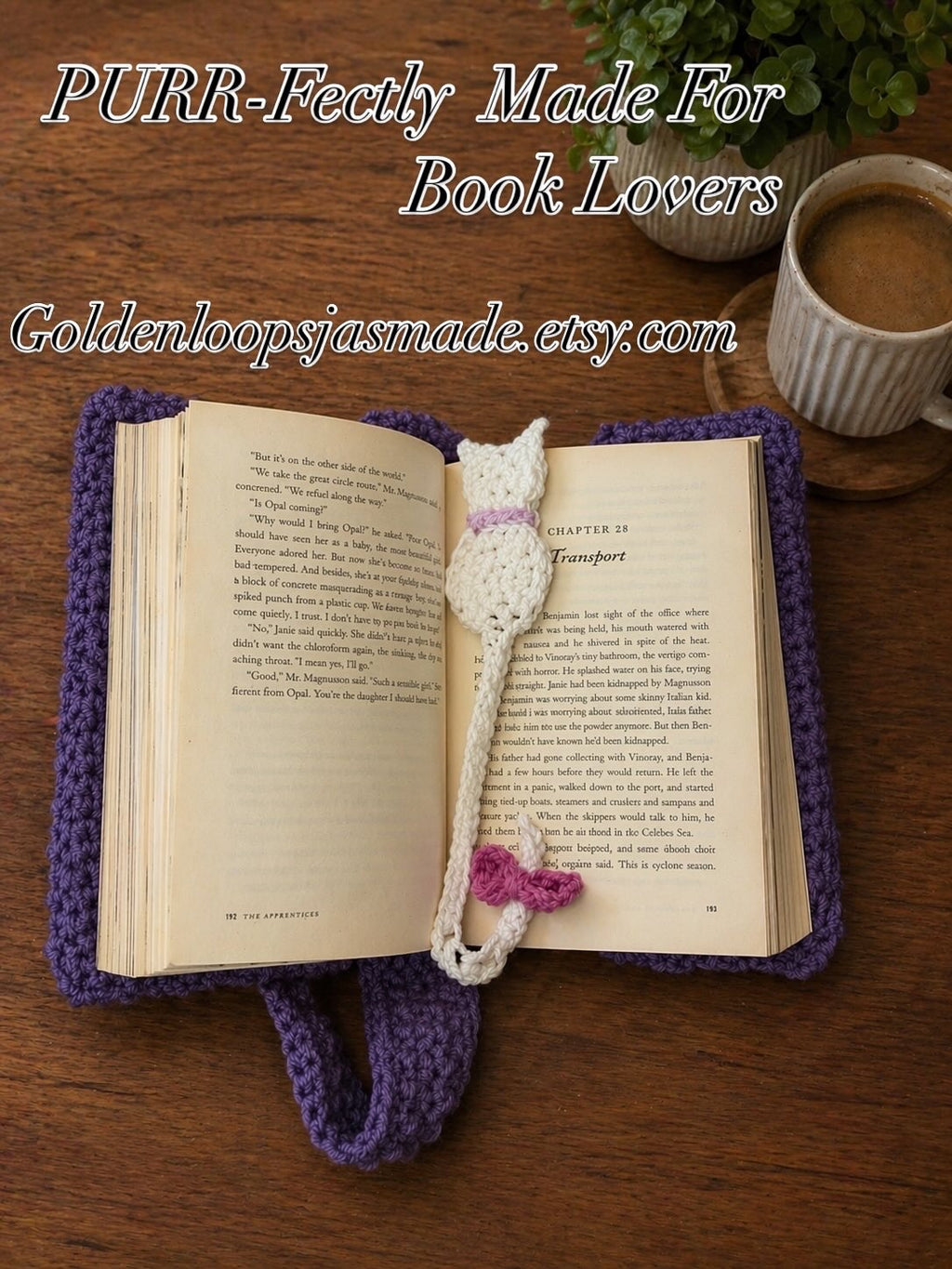 Crochet Cat Bookmarks | Handmade Kitty Bookmarks with Bow Options