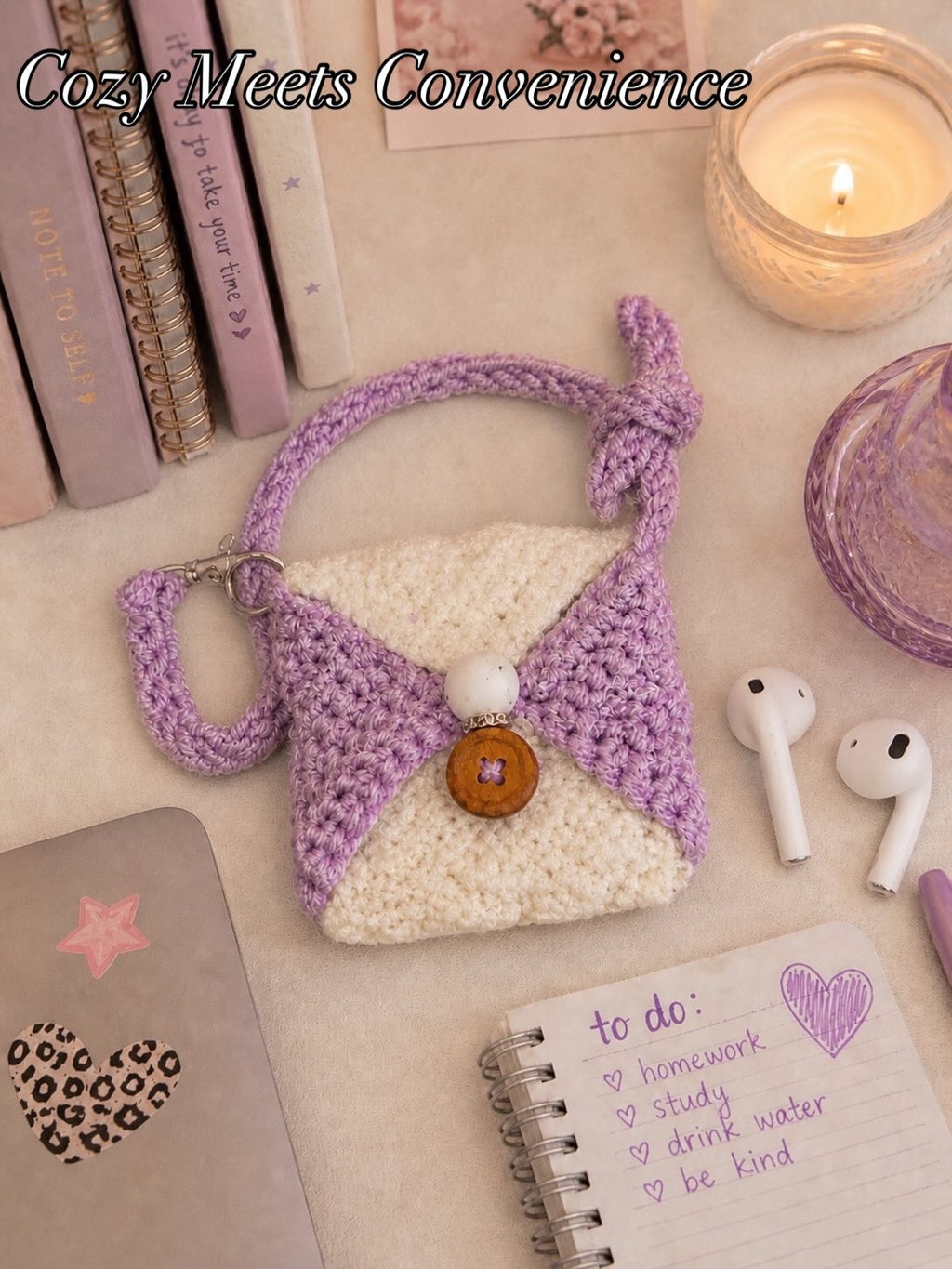 Crochet Earbud Case | Handmade Pouch with Custom Color Options