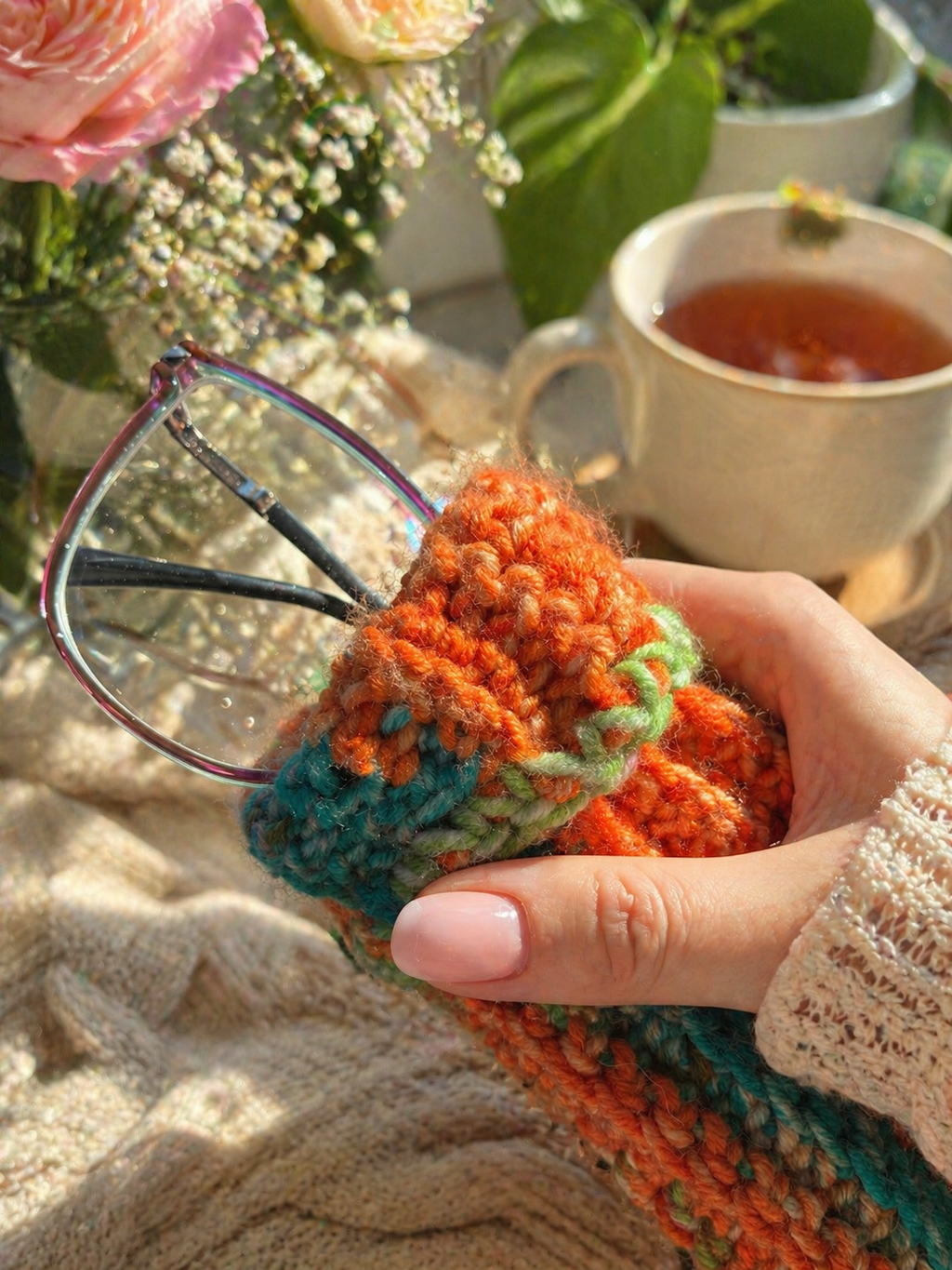 Handmade Crochet Glasses Case – Soft Protective Eyeglass Sleeves
